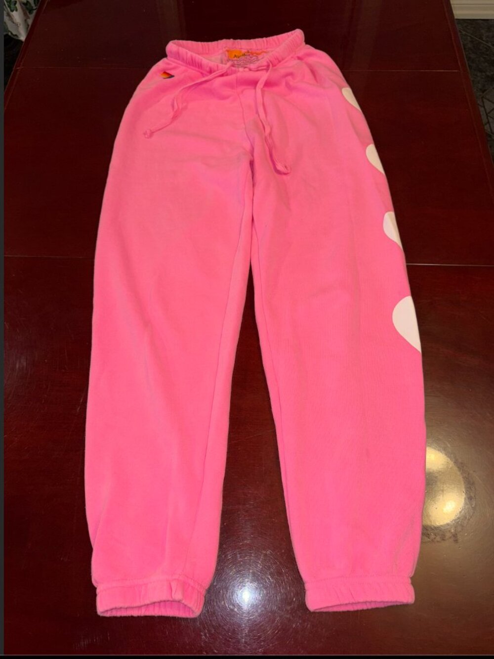 Aviator Nation Pink Hearts Sweatpants